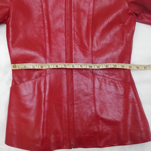 Vintage B*Lucid red leather jacket NWOT - Picture 10 of 12